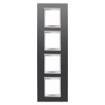 Рамка Chorusmart LUX 2+2+2+2M вертикальна сланець GEWISS [GW16229VA]