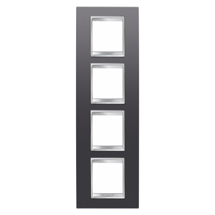 Рамка Chorusmart LUX 2+2+2+2M вертикальна сланець GEWISS [GW16229VA]