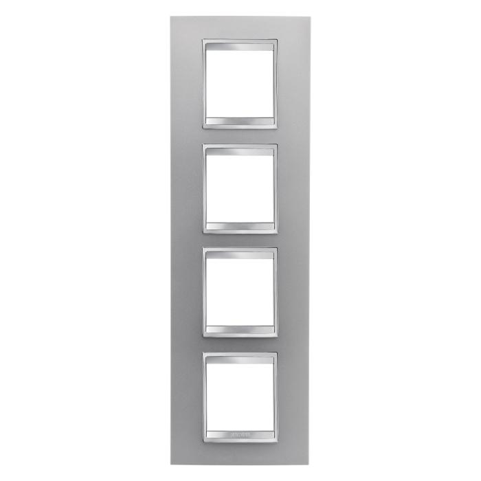 Рамка Chorusmart LUX 2+2+2+2M вертикальна титан GEWISS [GW16229VT]