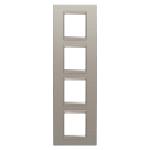 Рамка Chorusmart LUX 2+2+2+2M вертикальна матовий алюміній GEWISS [GW16229XS]