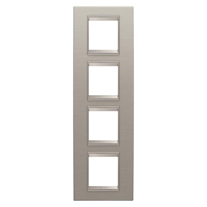Рамка Chorusmart LUX 2+2+2+2M вертикальна матовий алюміній GEWISS [GW16229XS]