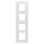 Рамка Chorusmart LUX 2+2+2+2M вертикальна металева сатиновий білий GEWISS [GW16229XW]