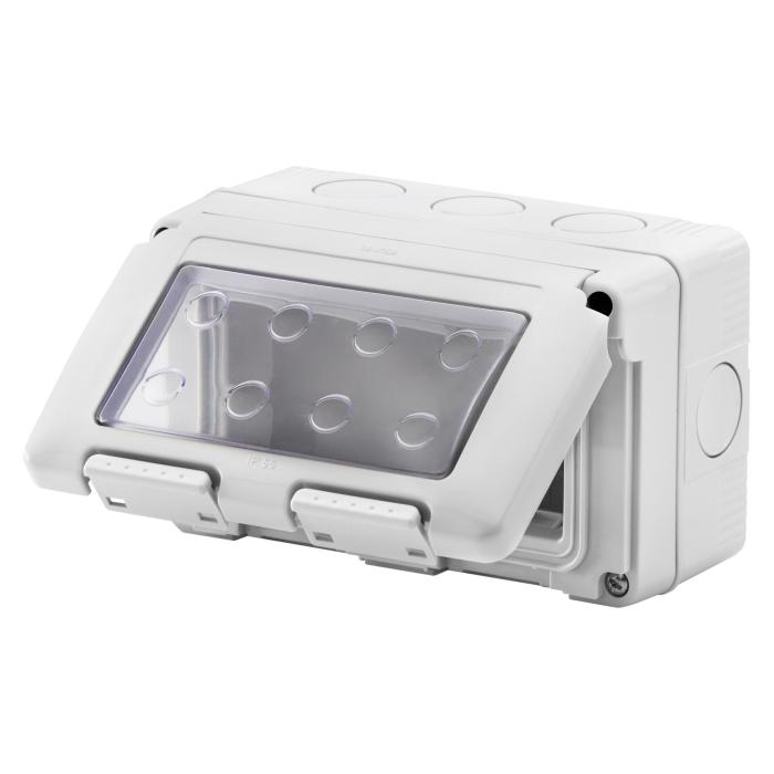 Герметичний корпус горизонтальний  27 COMBI 4М (4х1) IP55 сірий GEWISS [GW27044]