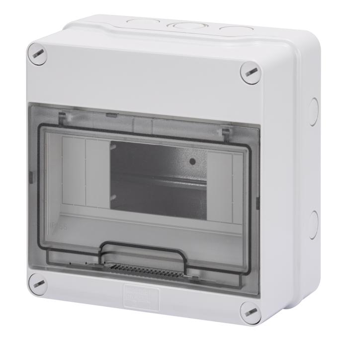 Корпус пластиковий 40 CD навісний 8М прозорі дверцята ІР55 GEWISS [GW40003]
