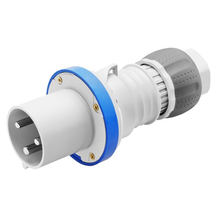 Вилка переносна IEC 309 HP IP44 2P+E 63A 230V 6H GEWISS [GW61016H]