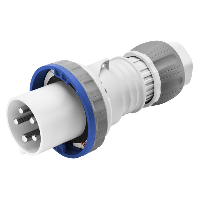 Вилка переносна IEC 309 HP IP67 2P+E 63A 230V 6H GEWISS [GW61048H]