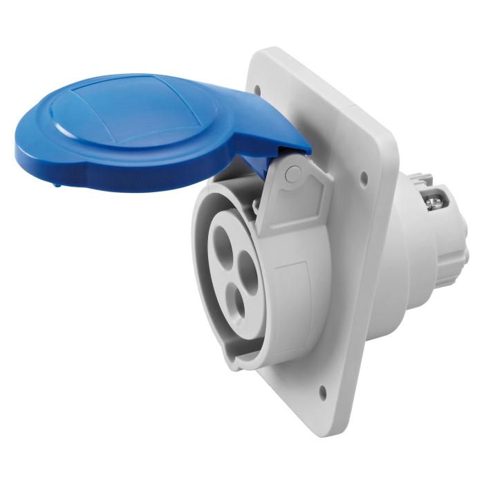 Розетка вбудована 10° IEC 309 HP IP44 2P+E 32A 230V 6H GEWISS [GW62216H]