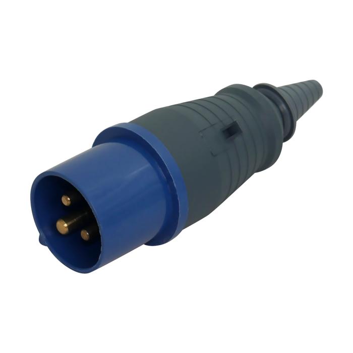 Вилка 013 переносна 2Р+РЕ 16А 220В IP44 UEC [HPC-P013-016-3-IP44-U]