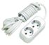 Подовжувач із з/к 2 гнізда, 2м, білий, Makel [MGP112]