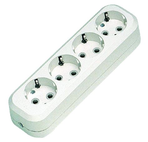 Колодка із з/к 4 гнізда, білий, Makel [MGP151]