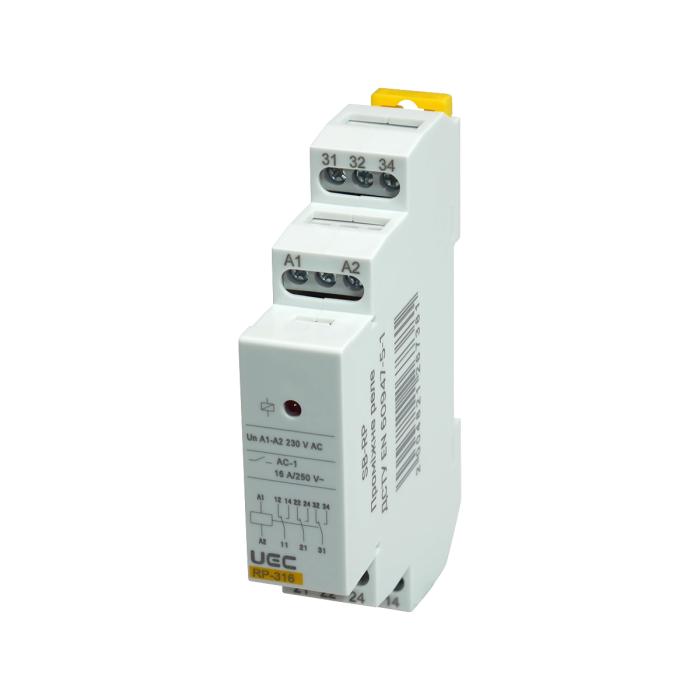 Проміжне реле RP 3 конт. (16А) 230 В AC UEC [SB-RP-316-AC230V]