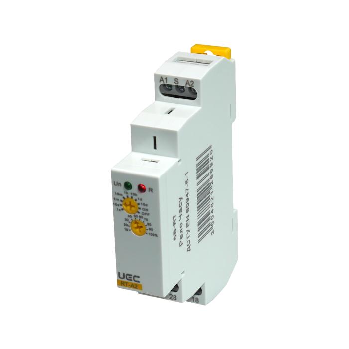 Реле часу RT 2 конт. 230 В AС (затримка вмикання) UEC [SB-RT-A2-AC230V]