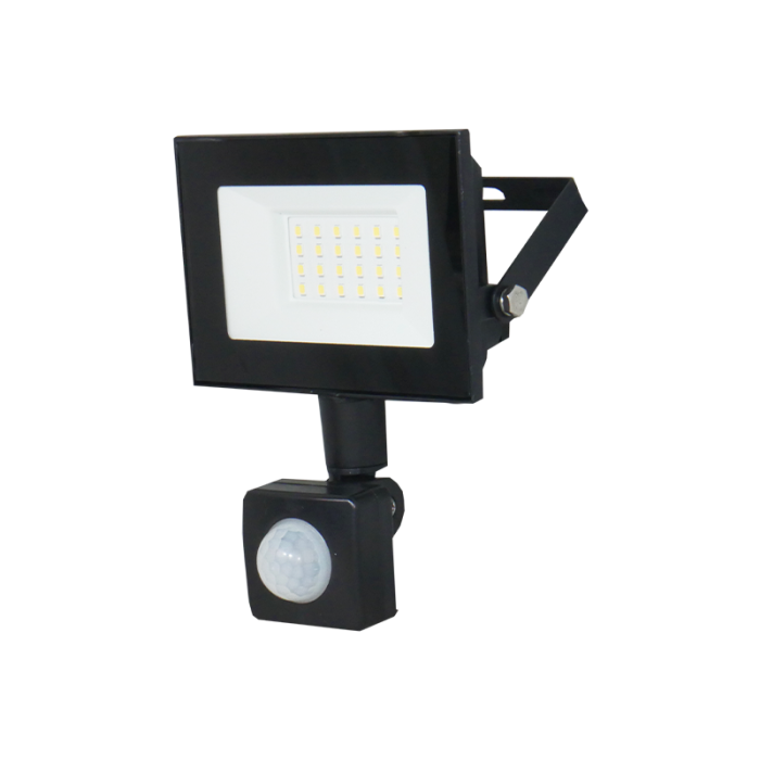 Прожектор LED UEC Delta SLC-MS 30Вт з датчиком руху 6500K IP54 чорний [SLC-30-IP54-MS-B]