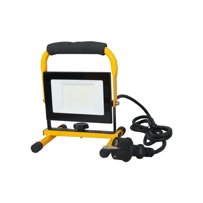 Прожектор LED UEC Delta SLC-MV 50Вт переносний 6500K IP65 чорний/жовтий [SLC-50-IP65-MV-B]