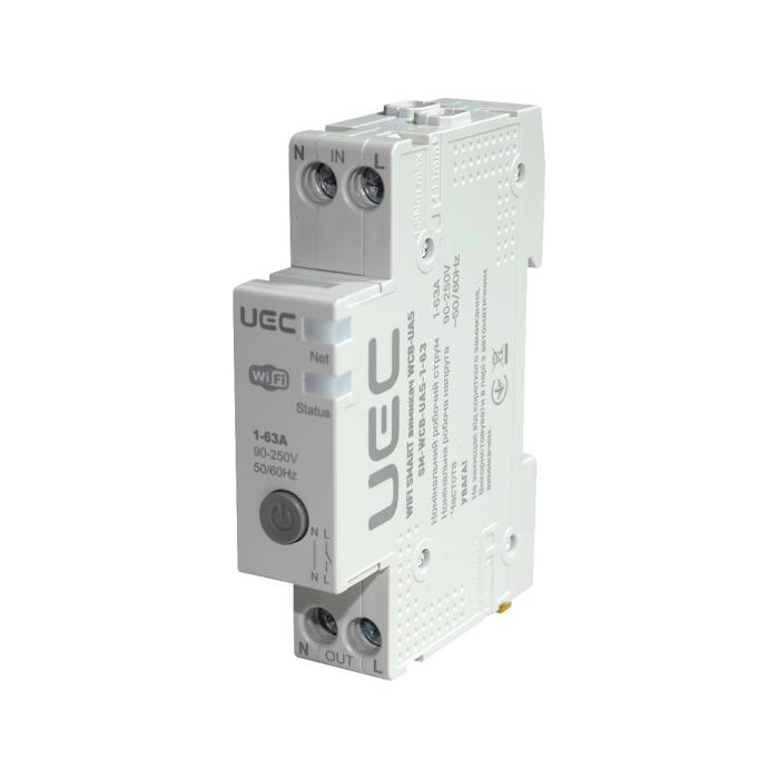 WIFI SMART вимикач WCB-UA5 на DIN-рейку 1p 63A UEC [SM-WCB-UA5-1-63]