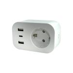 WIFI SMART розетка WPU-16A з енерго-моніторингом IP20 UEC [SM-WPU-EM-16A2U1C]