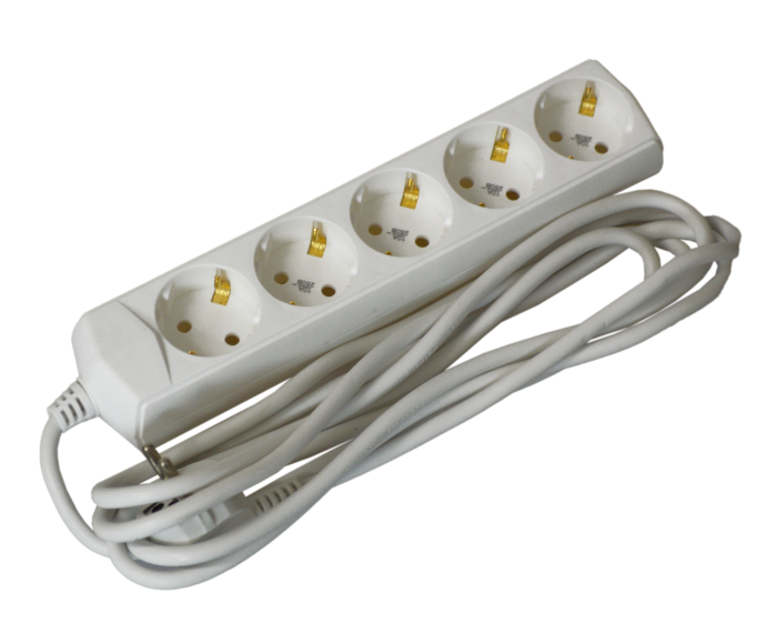 Подовжувач П05 5 місць 2P+PE/3м 3х1мм2 10А/250В ECO UEC [WYP10-10-05-03-G-G-U]