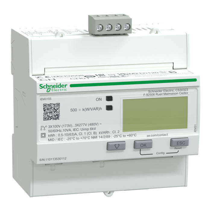 Лічильник енергії, 63 А, Acti9 - Schneider Electric [A9MEM3155]