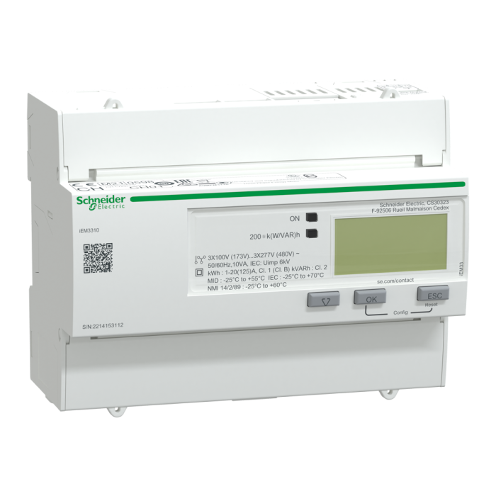 Лічильник енергії, 125 А, Acti9 - Schneider Electric [A9MEM3310]