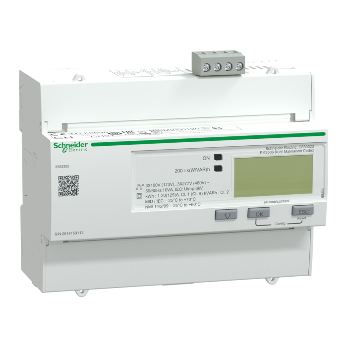 Лічильник енергії, 125 А, Acti9 - Schneider Electric [A9MEM3355]