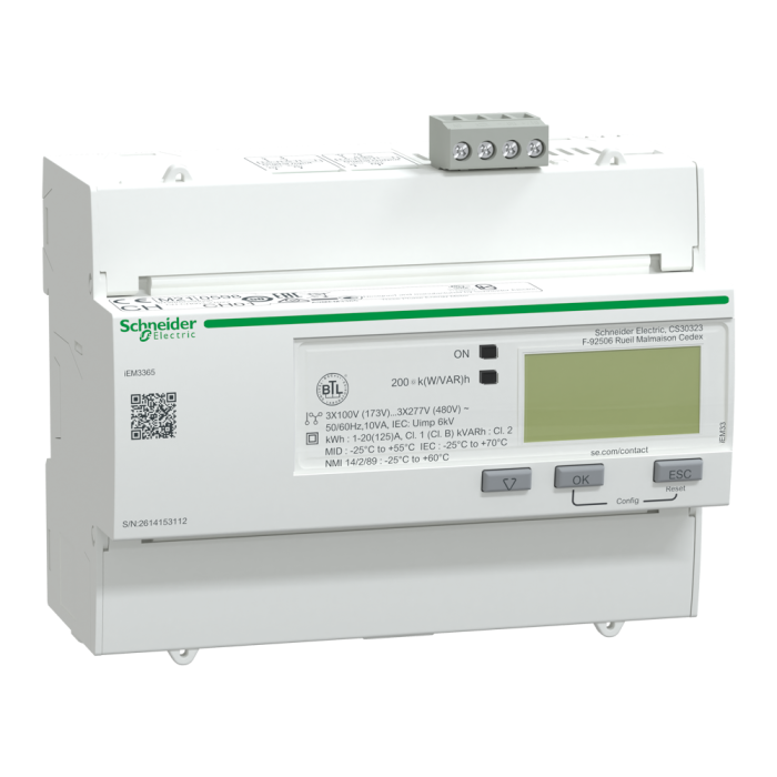 Лічильник енергії, 125 А, Acti9 - Schneider Electric [A9MEM3365]