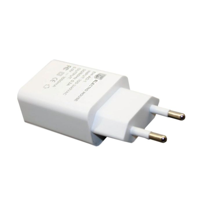 Блок живлення USB type A, білий, Electro House [EH-AD-1]