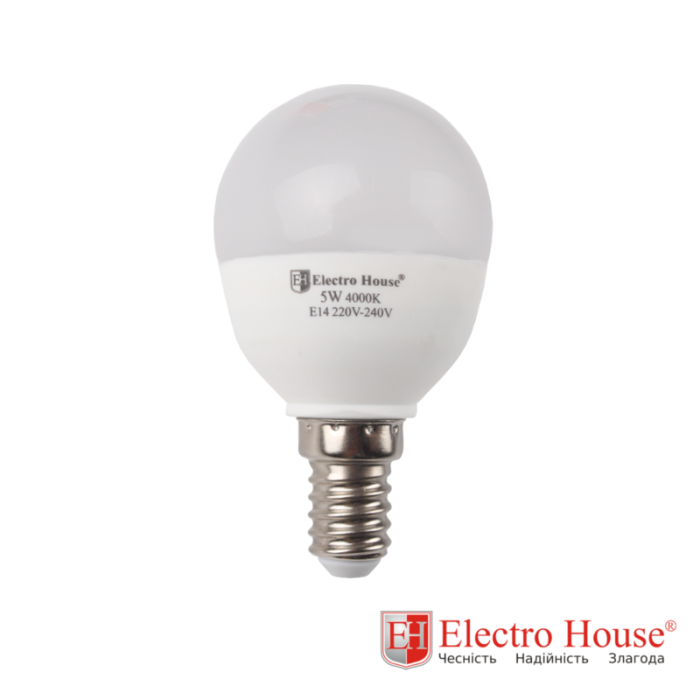 LED лампа P45, 5 Вт, E14, 4100К, Electro House [EH-LMP-1261]