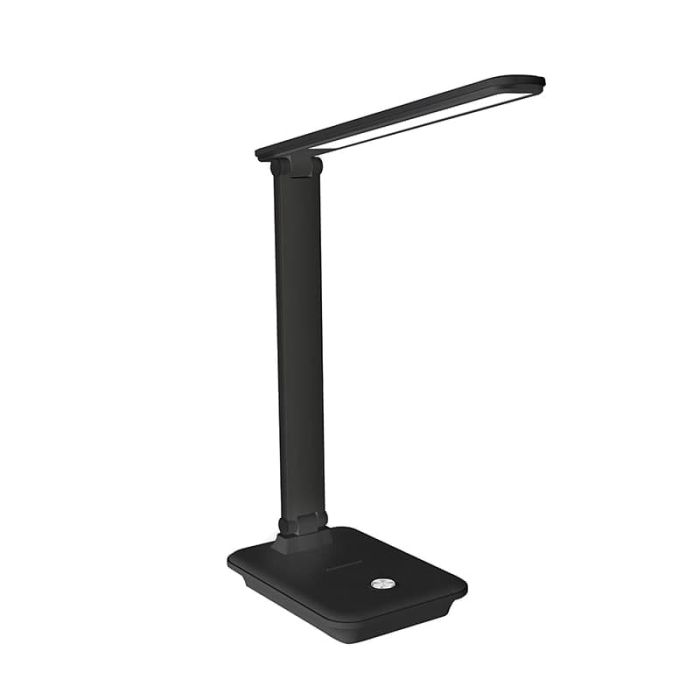 LED світильник настільний з бездротовою зарядкою 10 Вт, 2700К/4100К/6500К, чорний, Electro House [EH-LMT-WC2]