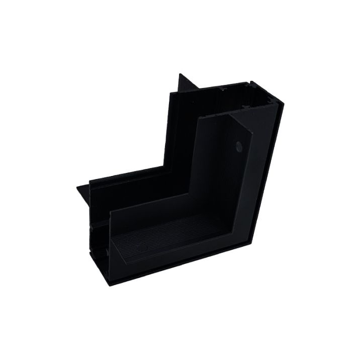 Кут трекової магнітної рейки врізний вертикальний, чорний, Electro House [EH-TMA-01v]