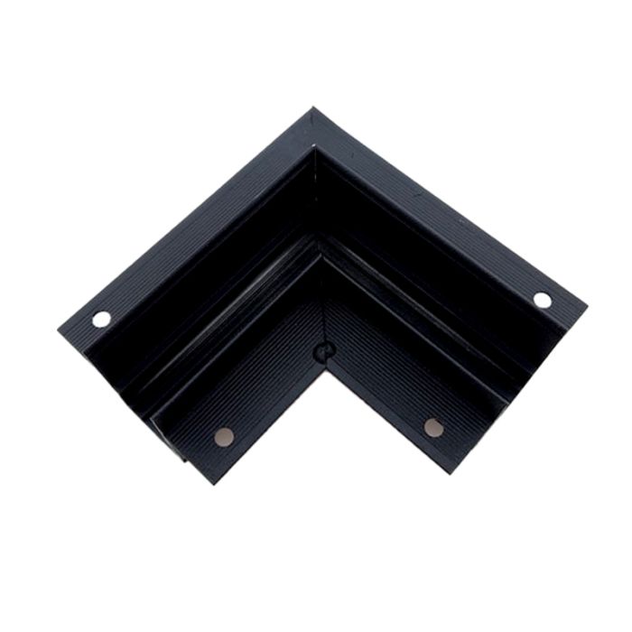 Кут трекової магнітної рейки врізний горизонтальний, чорний, Electro House [EH-TMA-03h]