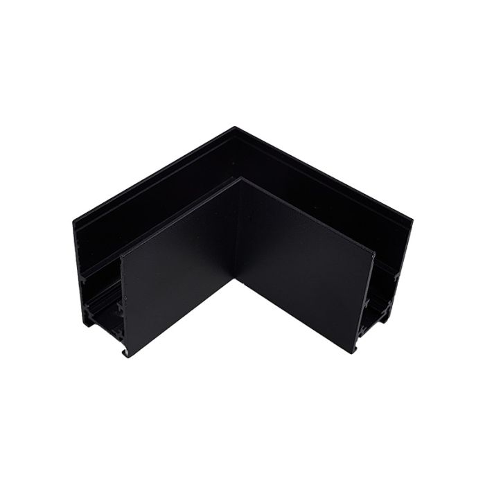 Кут трекової магнітної рейки накладний горизонтальний, чорний, Electro House [EH-TMA-04h]