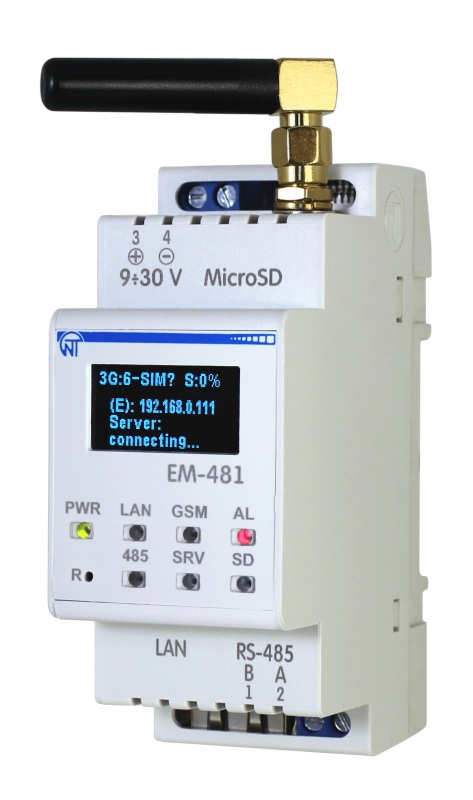 Контролер WEB-доступу до управління MODBUS - обладнанням ЕМ-481, Новатек-Електро