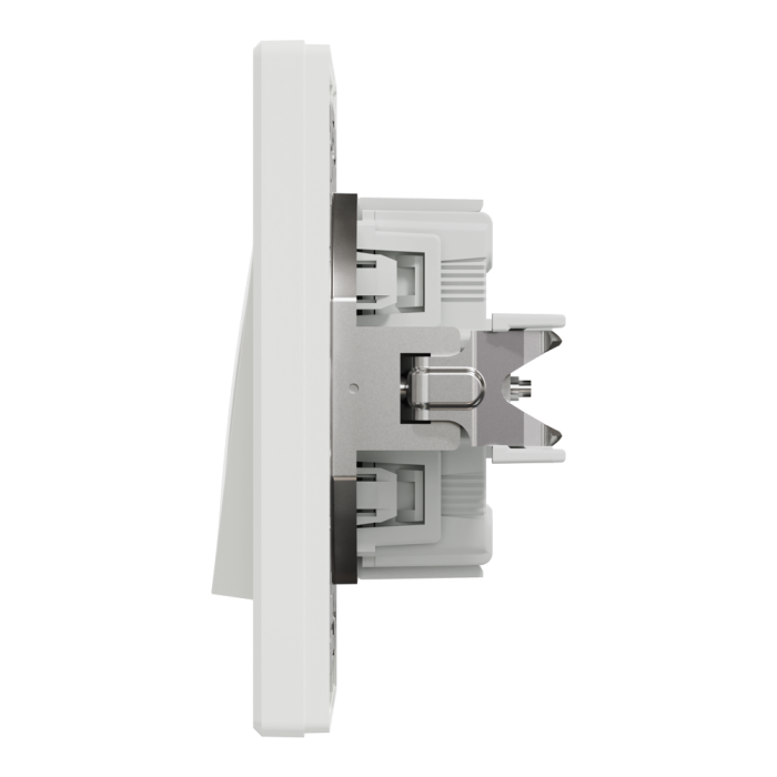 Вимикач одноклавішний самозажимний білий Asfora, Schneider Electric [EPH0100121]