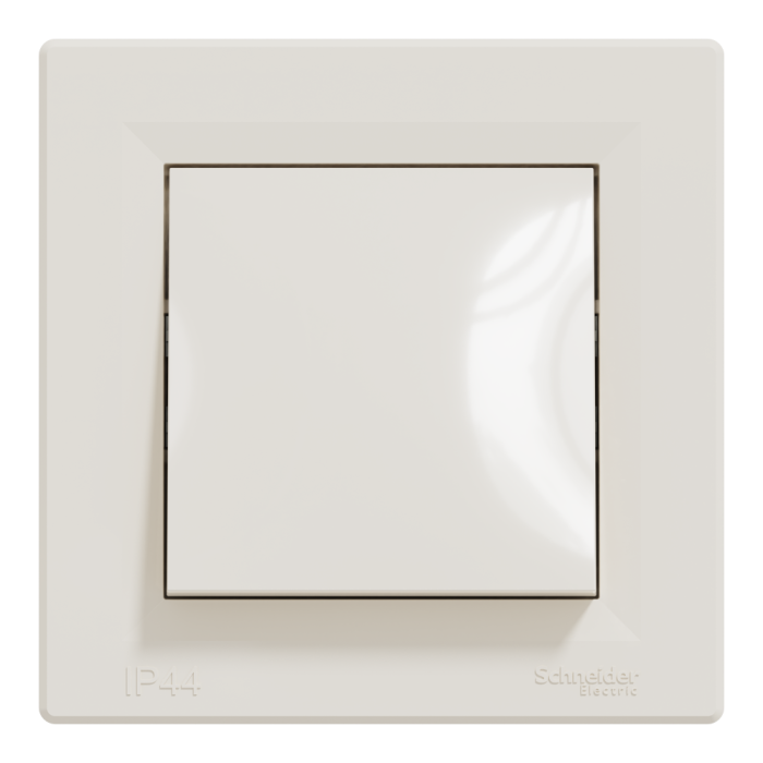 Вимикач одноклавішний самозажимний ір44 крем Asfora, Schneider Electric [EPH0100223]