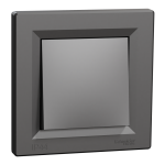 Вимикач одноклавішний самозажимний антрацит ip44 Asfora, Schneider Electric [EPH0100271]