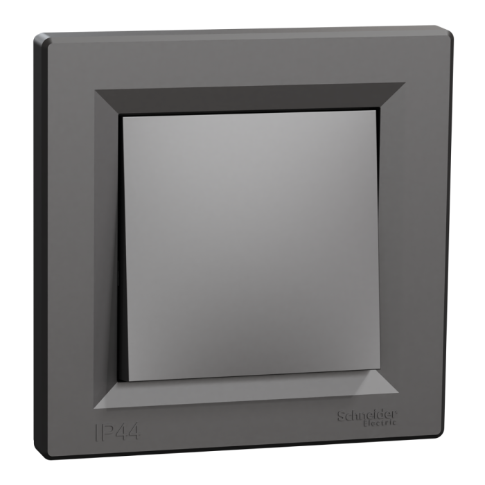 Вимикач одноклавішний самозажимний антрацит ip44 Asfora, Schneider Electric [EPH0100271]