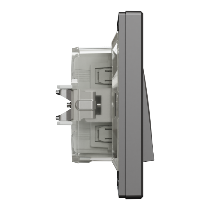 Вимикач одноклавішний самозажимний антрацит ip44 Asfora, Schneider Electric [EPH0100271]