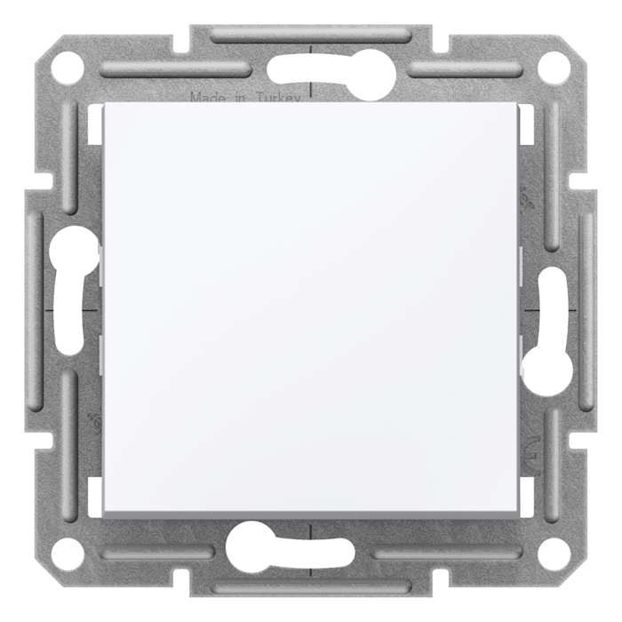 Вимикач, білий, 1-клавішний, 10 А, Asfora - Schneider Electric [EPH0270121]