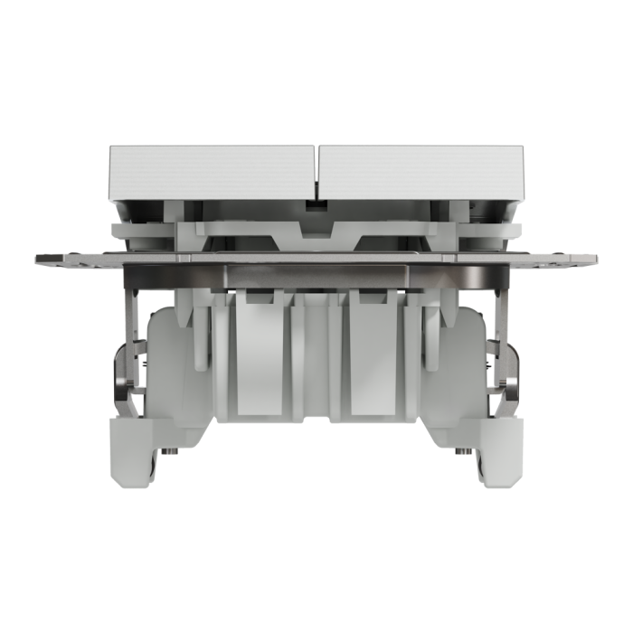 Вимикач двоклавішний самозажимний Asfora алюміній, Schneider Electric [EPH0300161]
