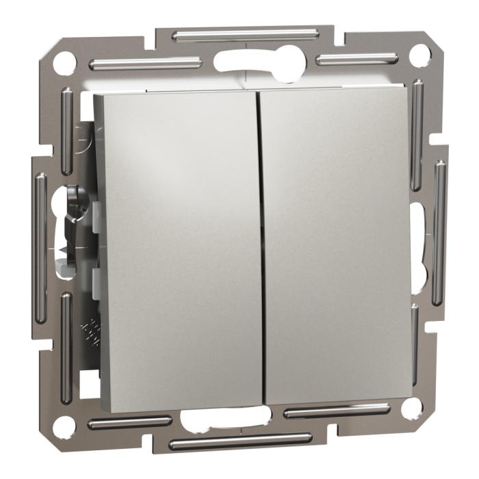 Вимикач двоклавішний самозажимний Asfora бронза, Schneider Electric [EPH0300169]