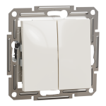 Вимикач двоклавішний, кремовий, Asfora, без рамки, Schneider Electric [EPH0370123]
