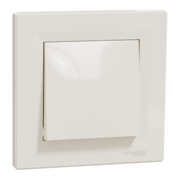 Перемикач одноклавішний самозажимний крем Asfora, Schneider Electric [EPH0400123]