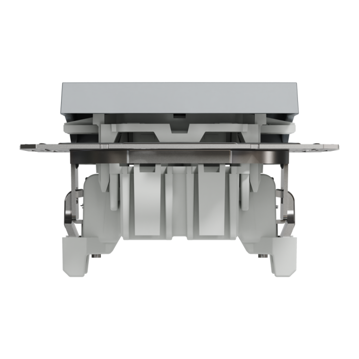 Перемикач одноклавішний самозажимний Asfora сталь, Schneider Electric [EPH0400162]