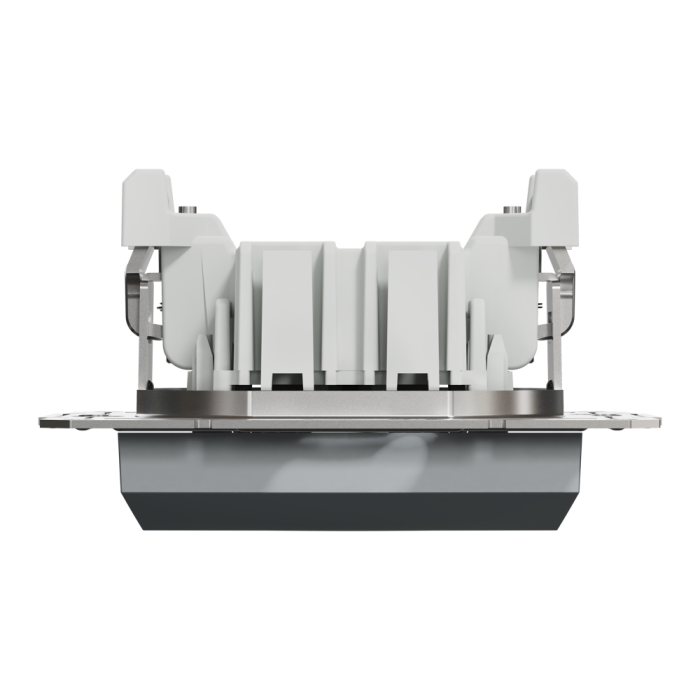 Перемикач одноклавішний самозажимний Asfora сталь, Schneider Electric [EPH0400162]