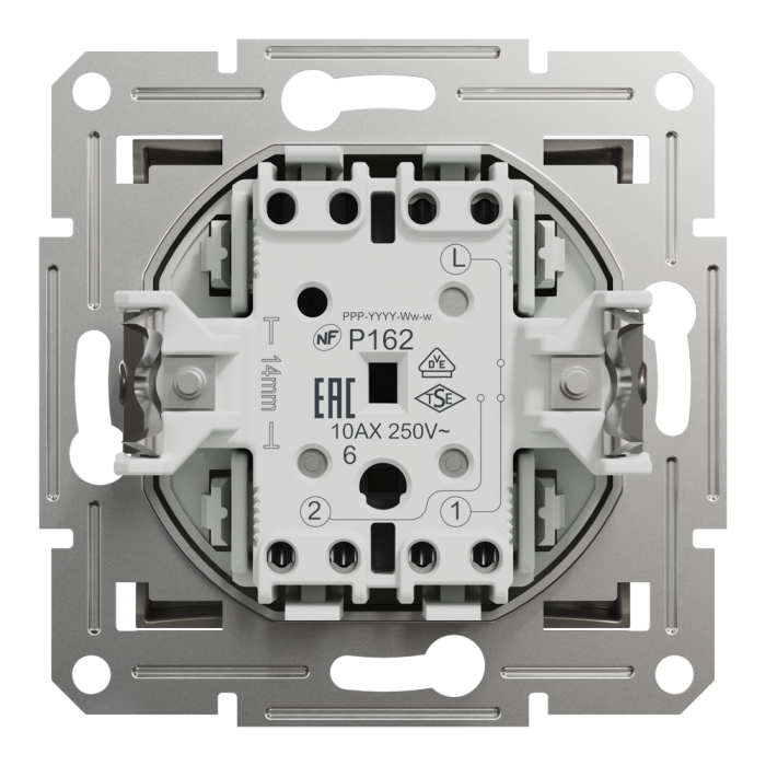 Перемикач одноклавішний самозажимний Asfora бронза, Schneider Electric [EPH0400169]