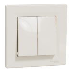 Вимикач, кремовий, 2-клавішний, 10 А, Asfora - Schneider Electric [EPH0600123]