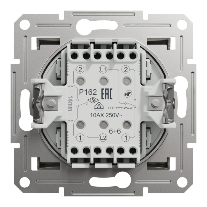 Двоклавішний перемикач самозажимний Asfora бронза, Schneider Electric [EPH0600169]