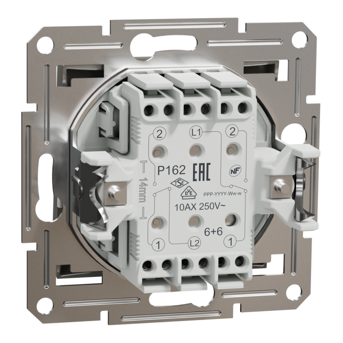 Двоклавішний перемикач самозажимний Asfora бронза, Schneider Electric [EPH0600169]
