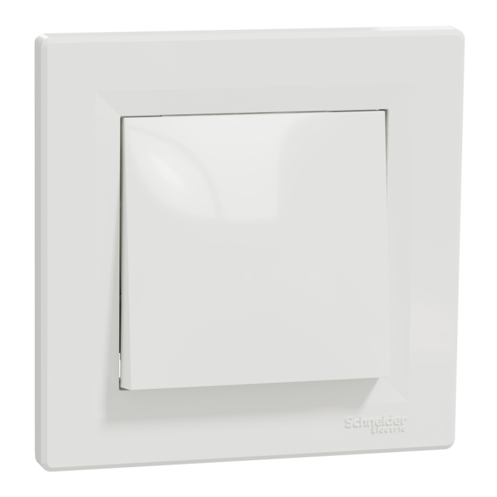 Кнопковий вимикач, самозажимний, білий Asfora, Schneider Electric [EPH0700121]