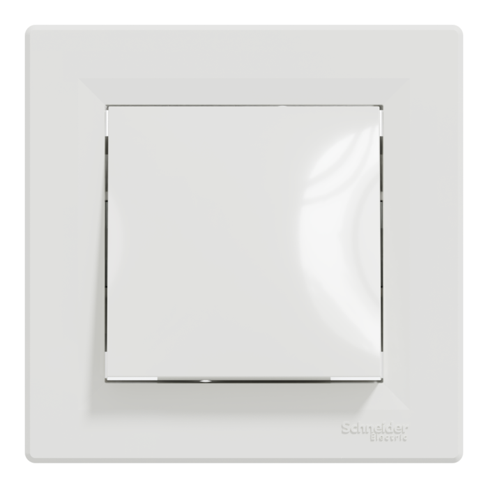 Кнопковий вимикач, самозажимний, білий Asfora, Schneider Electric [EPH0700121]